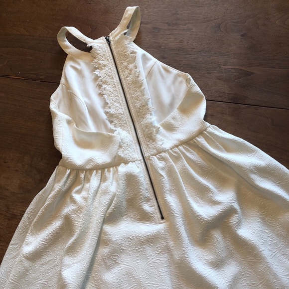 White halter + lace mini dress. - Picture 2 of 3